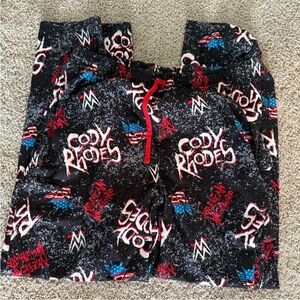 WWE Cody Rhodes Black and Red Men's Pants